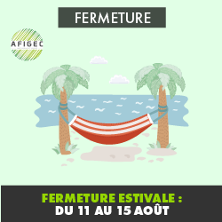 Fermeture estivale